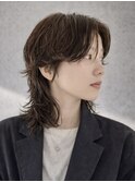 ウルフ/パーマ/センターパート/20代30代40代