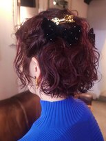 ブロック ジャポン(bloc japon)&nbsp;大人ボルドーニュアンスヘアアレンジ