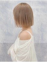 トクテ 高円寺(tokute) くびレイヤーエモージュ前髪モテベージュレイヤーミディ/高円寺