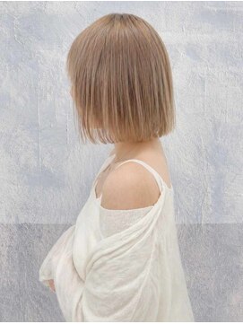 トクテ 高円寺(tokute) くびレイヤーエモージュ前髪モテベージュレイヤーミディ/高円寺