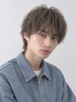 キャロル(CAROL)&nbsp;高松メンズ｜グレージュ×韓国ウルフマッシュ