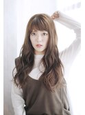 吉祥寺斜めバングフェザーロングボルドークラシカルワンレン/121