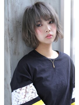 ラエティス(Laetus) ダブルカラーでシルバーグレイカラー/こなれボブ【Laetus】