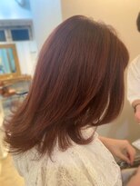 ★廣中優奈★20代30代外ハネボブ　ピンクカラー