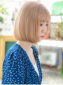 ■透明感外国人風切りっぱなしぶつ切りボブ214戸頭10代20代30代