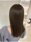 髪質改善トリートメント×オリーブブラウン