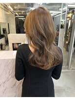 アリュウル 表参道 青山(Allure) 上品韓国デジタルパーマくびれヘアレイヤーカットベージュ千葉