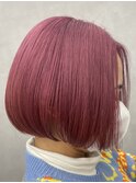 カシスピンク おしゃれボブ カシスカラー