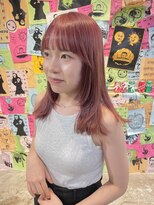 ノーム(norm)&nbsp;ピンクベージュ/ピンクカラー/ミディアムヘア/ブリーチカラー