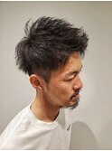 メンズ無造作ツーブロックショート HOMMEHAIR2nd 江ヶ崎