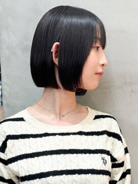 ロンドポレール 北千住(Lond polaire) 切りっぱなしボブ×美髪×ピンクブラウン