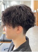 波巻きパーマツイストスパイラルパーマメンズマッシュパーマ