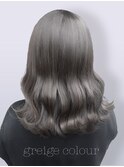 大人可愛い大人美人くすみカラーアッシュグレーベージュ