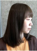 【福田隆晃】ダークベージュ/ナチュラルヘア/こなれミディ
