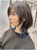 ネオウルフ×インナーカラーボブウルフウルフカット
