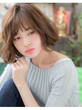 カバーヘア ブリス 戸田公園西口店(COVER HAIR bliss) ひし形レイヤーカット抜け感ボブパーマh3戸田公園20代30代40代