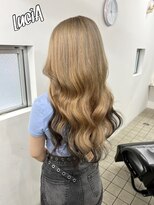 ルシア 京都四条河原町烏丸(LuciA) 【レミー100%/54cm】シールエクステ×ベージュ×カット