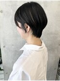 *大人ショートボブ大人かわいい丸みショート前髪あり30代40代3