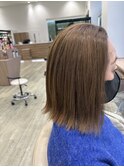 ブリーチなしダブルカラー/ミルクティーカラー/白髪ぼかし