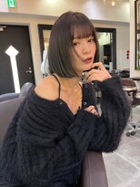 サロンドミルク 原宿(salon de MiLK) ハイライトミルクティーベージュ顔周りレイヤーカット/原宿
