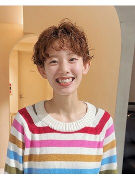 ヘアサロン ガリカ 表参道(hair salon Gallica) 【hyuga】ショートパーマ/オレンジブラウン/似合わせパーマ