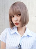20代.30代美髪イメチェン似合わせカットフルバング斜めバング