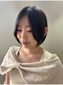 丸みボブ/シースルーバング