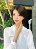 【小顔×美シルエット】上品ひし形ショートボブ
