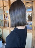 透明感グレージュ/結べるボブ