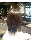 大人可愛いダブルカラーパープルブラックミニウルフ丸みショート