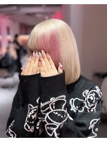 ダズリングディア(Dazzling Deer)&nbsp;ホワイトミルクティー/アクセントカラー/デザインカラー/ボブ