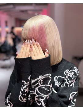 ダズリングディア(Dazzling Deer) ホワイトミルクティー/アクセントカラー/デザインカラー/ボブ