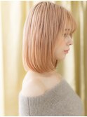 ハイトーンカラー透明感外国人風金髪ボブA0上尾20代30代