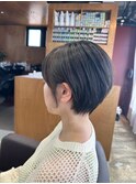 秋のドライでまとまるショートボブ/ダークグレージュ/髪質改善