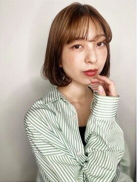 カバーヘアアンドスパ ブリス 浦和(COVER HAIR&SPA bliss) シースルーバングパールベージュ内巻きボブp1浦和20代30代40代