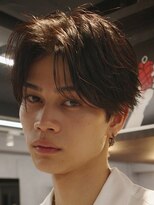 アンサー 渋谷(ANSWER)&nbsp;センターパートフェザーパーマ毛流れナチュラル縮毛矯正渋谷原宿