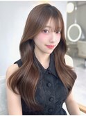 10代20代前髪あり/ハッシュカット/ミディアムレイヤー/顔まわり
