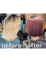 ラル(Lull)&nbsp;【ラベンダーピンク×ぱつっとボブ】活性酸素除去/マンツーマン