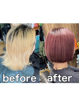 ラル(Lull) 【ラベンダーピンク×ぱつっとボブ】活性酸素除去/マンツーマン