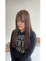 ハロヘアー(halo hair) ロング×ヘーゼルベージュ