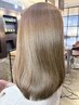 【小池指名6ｈ】カット＋酸性ストレート＋ブリーチカラー+Tr ￥34830