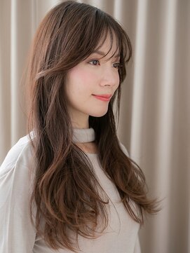 カバーヘアアンドスパ ブリス 浦和(COVER HAIR&SPA bliss) ツーウェイバングブリーチなし毛先パーマレイヤーロング30代W