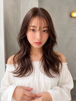 ロア 四条河原町店(LoRE)&nbsp;ココアブラウンのロングレイヤー｜艶カラー
