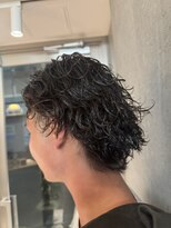 バーバースタジオユー(Barber studio u.)&nbsp;オールバックサーフカールパーマ　メンズパーマ