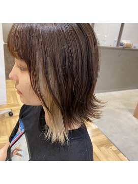 アルマヘアー(Alma hair by murasaki) ◎お洒落インナーカラー☆ブロンドベージュ◎