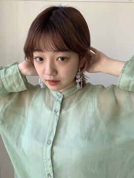 エクリ シセイドウ 麻布十番店(equri×SHISEIDO) 【麻布十番】シースルーバングで切りっぱなしパツっとボブ