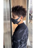 MEN'S HAIR ラベンダーグレージュ×刈り上げ×ツーブロック