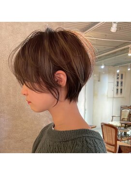 髪質改善と縮毛矯正の専門店 サンティエ(scintiller) 大人可愛い　小顔ナチュラルショートボブ30代40代50代