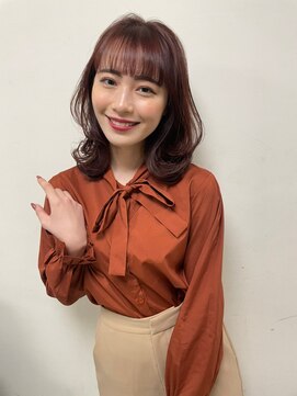 イオエ(ioe) 似合わせカット/メルティカラー/ウェーブミディアム/着物