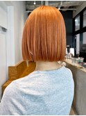 オレンジボブ_チェリーブラウンフェミニンロング_ba408821